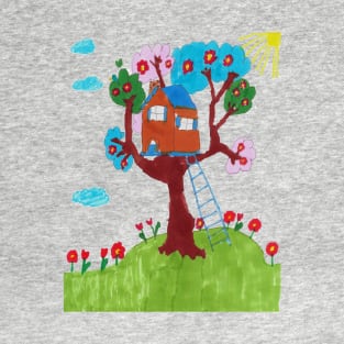Tree House Kid Drawing T-Shirt